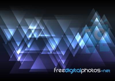 Blue Abstract Triangle Overlap Background Stock Image