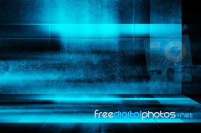 Blue Abstract Wall Stock Image