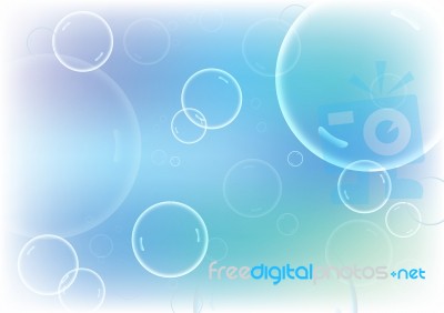 Blue And White Bubbles  Background Stock Image