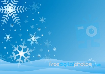 Blue And White Winter Scene Stock Image