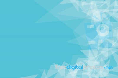 Blue Background And White Triangle Stock Image