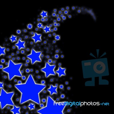 Blue Background Indicates Outer Space And Backdrop Stock Image