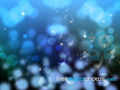 Blue Background Shows Light Burst And Abstract Stock Image