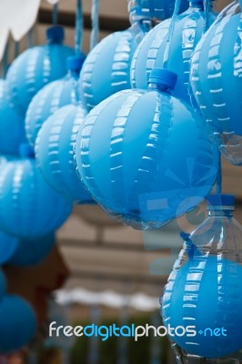 Blue Balloons Stock Photo