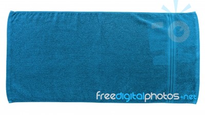 Blue Beach Towel Stock Photo