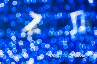 Blue Bokeh With Music Note Stock Photo