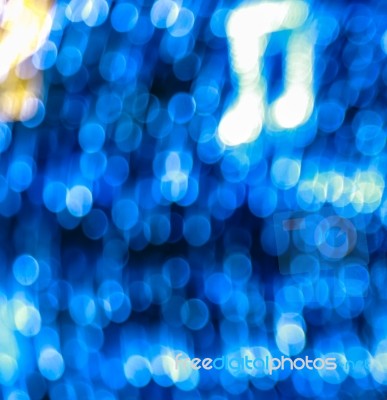 Blue Bokeh With Music Note Stock Photo