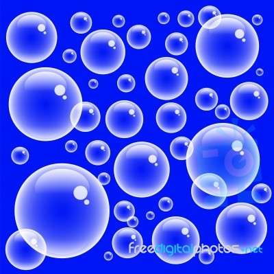 Blue Bubbles Stock Image