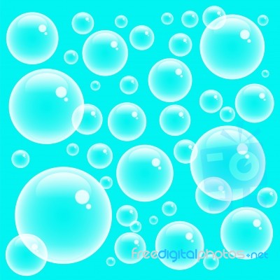 Blue Bubbles Stock Image