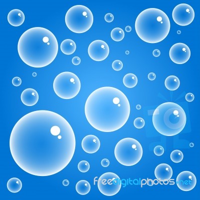 Blue Bubbles Stock Image