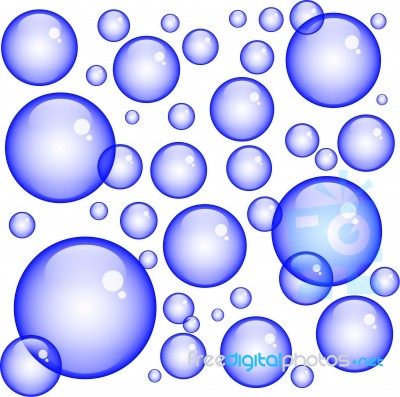 Blue Bubbles Stock Image