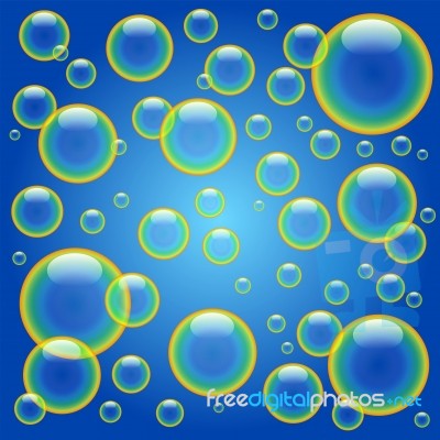 Blue Bubbles Stock Image