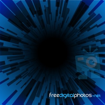 Blue Burst Ray Black Hole Dark Stripe Stock Image