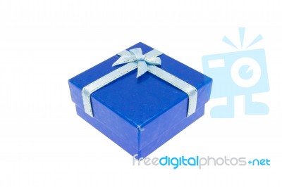 Blue Christmas And Important Festival Gift Box Stock Photo