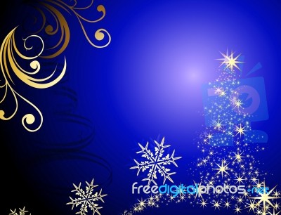 Blue Christmas Background Stock Image