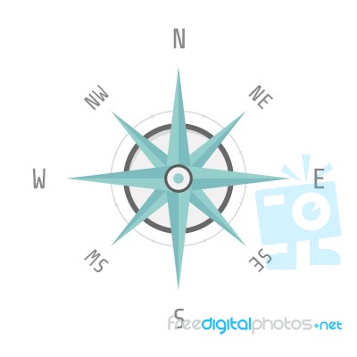 Blue Compass Stock Image