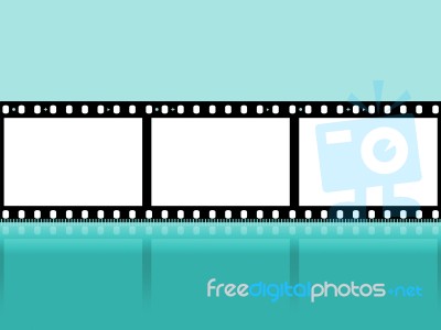 Blue Copyspace Represents Negative Film And Cinematography Stock Image