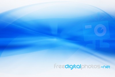 Blue Curved Abstract Background Stock Image