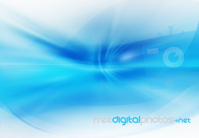 Blue Curved Abstract Background Stock Image