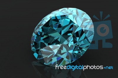 Blue Diamond Stone Stock Image