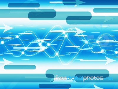 Blue Double Helix Background Means Information Highway
 Stock Image