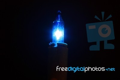 Blue Fairy Light Stock Photo