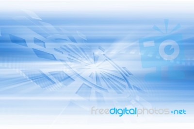 Blue Futuristic Abstract  Background Stock Image