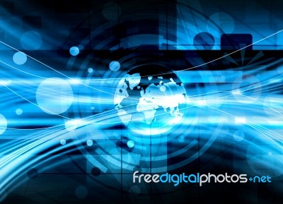 Blue Futuristic Background Stock Image