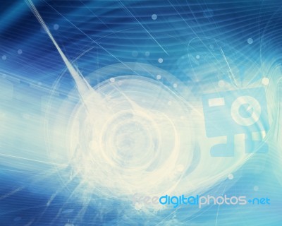 Blue Futuristic Background Stock Image