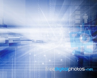 Blue Futuristic Background Stock Image