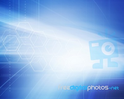 Blue Futuristic Background Stock Image