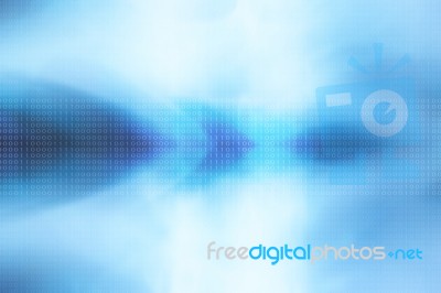 Blue Futuristic Background Stock Image