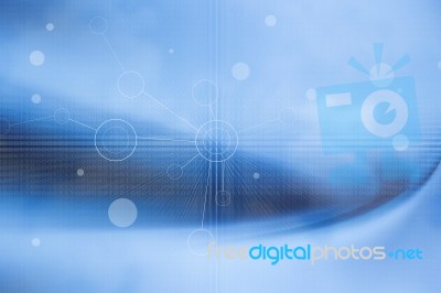 Blue Futuristic Background Stock Image