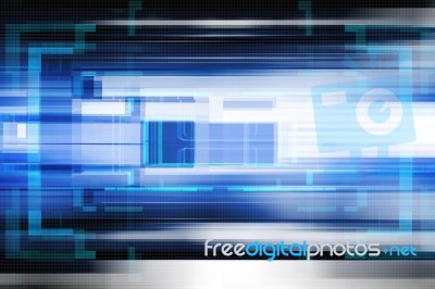 Blue Futuristic Background Stock Image