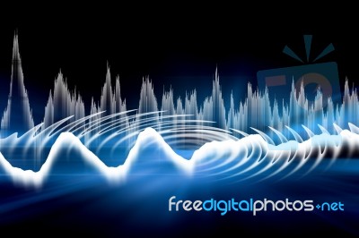 Blue Futuristic Background Stock Image