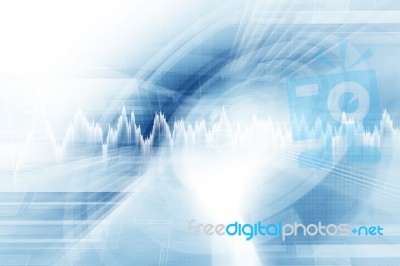 Blue Futuristic Background Stock Image