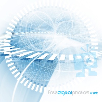 Blue Futuristic Background Stock Image