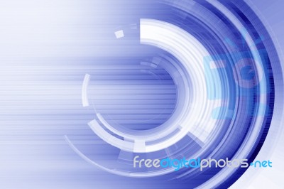 Blue Futuristic Technology Background Stock Image