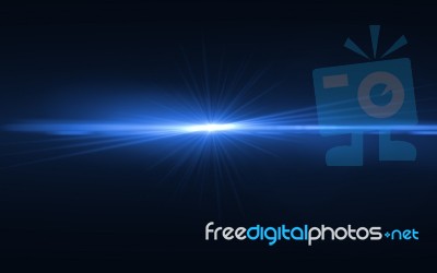 Blue Glowing Light Glitter Background Effect.digital Lens Flare Stock Image