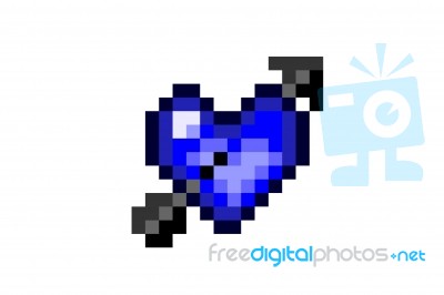 Blue Heart Stock Image