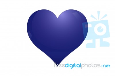 Blue Heart Logo Stock Image