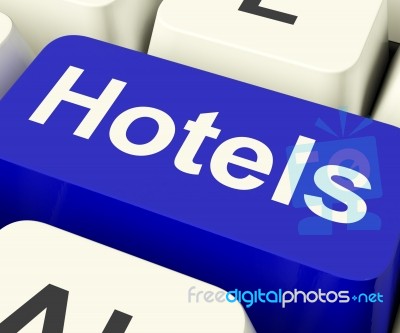 Blue Hotel Key Stock Image