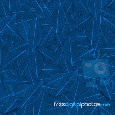 Blue Leaf Pattern Stock Photo