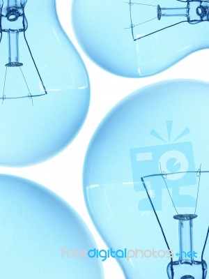 blue Light bulb Stock Image