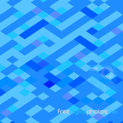 Blue Maze Abstract Low Polygon Background Stock Image