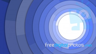 Blue Modern Circles Copy Space Abstract Background Stock Image