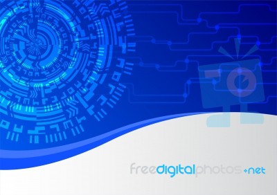 Blue Network Technology Abstract Background Stock Image