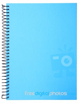 Blue Notebook Isolated On White Background Stock Photo