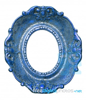 Blue Picture Frame Stock Photo