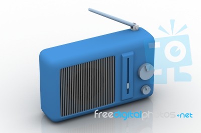 Blue Radio Stock Image